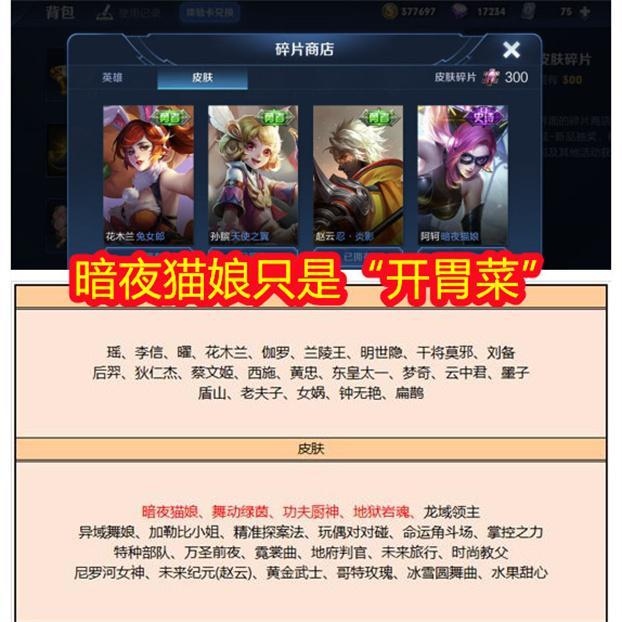 4款战令皮肤返场暗夜猫娘只是开胃菜她的热度碾压赵云世冠